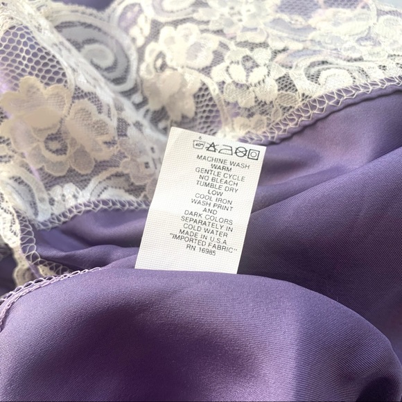 Vintage NWOT Purple Floral Lacy High Cut Ruffle Lingerie Body Suit - Picture 5 of 5